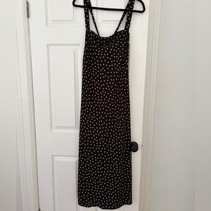 Abercrombie Black Polka Dot Maxi Dress